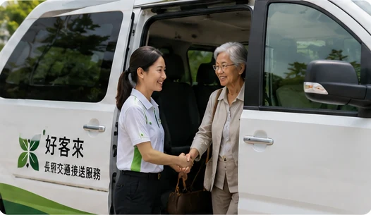 接送人員協助長輩情境