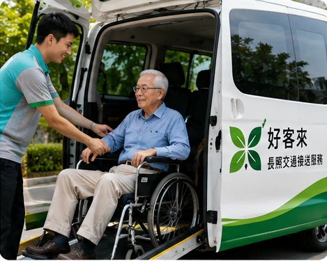 輪椅接送乘車服務情境示意