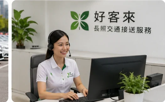 行政人員於辦公室使用電腦處理預約與派遣業務的形象照片